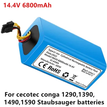 14.4 V 6800mAh Li-ion baterie, înlocuire compatibil cu Conga 1290, Conga 1390 și Conga 1590