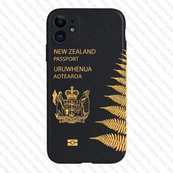 Noua Zeelandă Pașaport Caz Acoperire pentru iPhone 15 14 Pro Max 13 12 11 Mini X XS XR 7 8 6S Plus SE