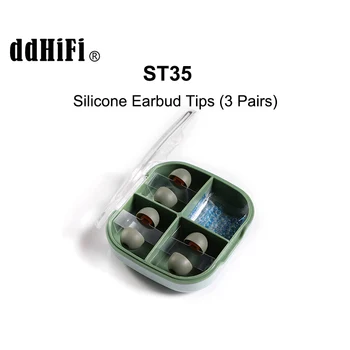 DD ddHiFi ST35 D-Sfaturi de Silicon Auriculare cu Cutie de Depozitare 3pairs L/M/S Alezaj Dimensiune de 3,5 mm pentru Căști Duză cu Diametrul de 4-5mm