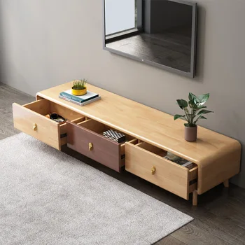 Simplu stil Nordic culoare de potrivire serie din lemn masiv, TV cabinet 1,6 m simplu living audio-vizuale cabinet