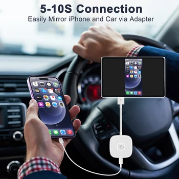 Pentru iPhone 14 Carplay Oglindă Adaptor cu Fir Ecran de Proiectie Carplay Convertor USB Plug and Play Fabrica cu Fir CarPlay Masini