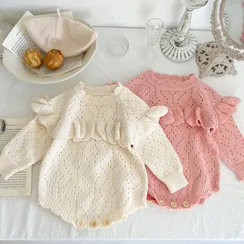 Sodawn Salopeta Body Baby Girl Haine Toamna Iarna Tricotate Pulover-O Singură Bucată De Îmbrăcăminte Pentru Nou-Născuți