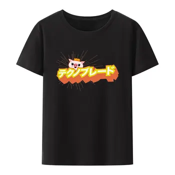 Technoblade de Desene animate de Imprimare tricou Barbati pentru Femei de Vara cu Maneci Scurte Vrac Respirabil Camisetas Harajuku Cuplu de Moda Streetwear