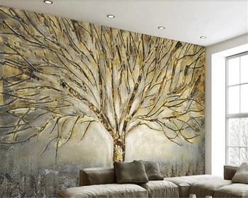 beibehang3d tapet de Vinil de perete personalizate Americane moderne metal relief ulei de arbore de pictura fundal TV decorative murale de perete 3 d