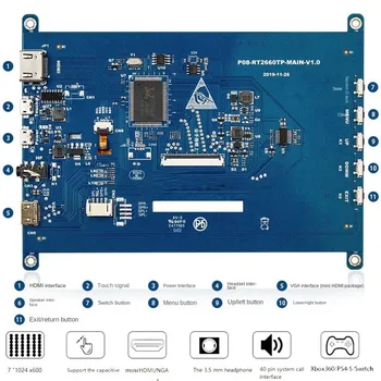 7 Inch LCD Ecran Display Driver pentru Monitor de Bord Compatibil HDMI VGA Suport 1024X600 Ecran Tactil pentru Raspberry Pi