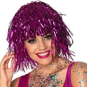 10buc/lot Folie Beteala Peruci Haioase Pălăria Strălucitoare Metalice Accesorii de Par pentru Petrecerea de Carnaval Costum Cosplay Performanță Etapă
