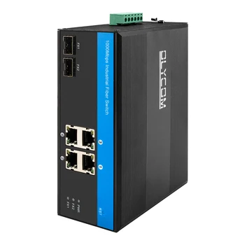 6 port Din-Rail Industriale de Rețea Gigabit Ethernet