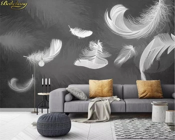 beibehang foto Personalizat tapet 3D murale pictate manual pene alb-negru minimalist Nordic TV de fundal pictura pe perete