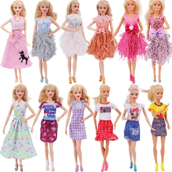 Ultima Rochie Pentru Barbie Papusa&1/6 BJD Blythe Moda Casual Haine lucrate Manual cu Paiete, Fusta Potrivita Pentru 30cm Papusa Accesorii