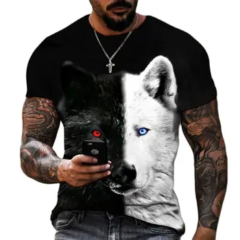 Trend de Vara Noi 3D Bestie, Animal Print pentru Bărbați T-Shirt de Moda Pierde Respirabil O de Gât Supradimensionate Bărbați Mânecă Scurtă Tricou XXS-6XL
