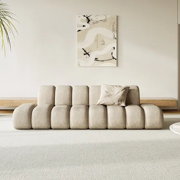 Italiană minimalist tehnologie pânză canapea living modern, simplu Nordic creative speciale în formă de lumină de lux direct canapea