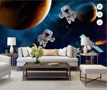 3d imagini de fundal fotografie personalizate murală Stația Spațială nave Spațiale Camera Copiilor fundal de decor acasă tapet pentru pereti 3d