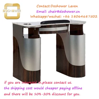 Frumusete moderne de înaltă calitate manichiura masă de lemn cu manichiura tabelul de design pentru unghii manichiura masă cu sertare