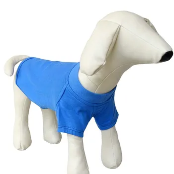 Bumbac Pur Dog T-Shirt Primavara-Vara Moale De Agrement Culoare Solidă Gol Haine Pentru Mici Mari Animale De Companie Bulldog Francez Teckel