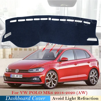 Tabloul de bord de Acoperire Tampon Protector pentru Volkswagen VW POLO MK6 2018 2019 2020 Accesorii Auto de Bord Parasolar Anti-UV Mat Covor