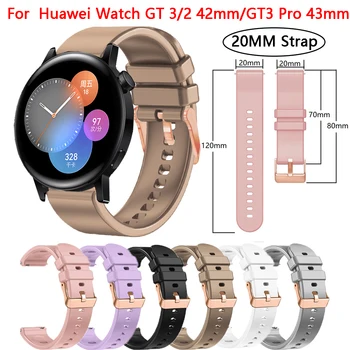 20mm Curea Silicon Pentru Huawei Watch GT3 GT 3 GT2 42mm Bratara pentru GT 3 Pro 43mm Watchband Smartwatch Înlocuirea Benzilor Correa