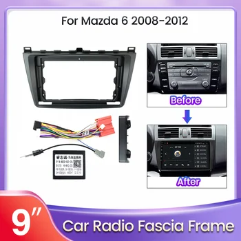 2 Din 9 Inch Radio Auto Măști de Bord Cadru de Instalare Android Player Multimedia DVD Retehnologizare Kituri pentru Mazda 6 2008-2012