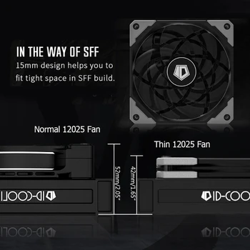 12015XT 120mm PWM PC Fan Caz Ultra Subțire Liniștită, Computer de Apă de CPU Cooler Fan