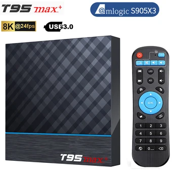2023 S905X3 Android Tv box T95 MAX Plus Amlogic 2.4 G 5G Dual Wifi 8K Android 9.0 Set Top Box Media Player