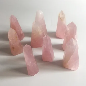 MJP Vertebrale forma naturala cuart roz vindecare de cristal singur punct de cristal scadă prețul cu ridicata pentru vânzarea
