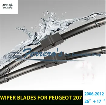2 buc/Lot Masina de Styling Autocolante Lamele Ștergătoarelor Pentru Peugeot 207 207CC 207SW (2006-2012) 26