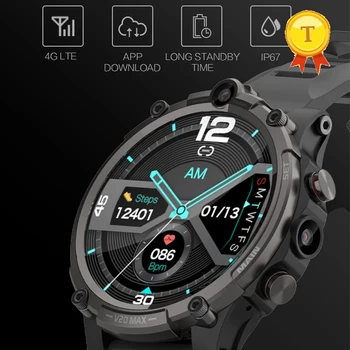 2021 cel mai bun de vânzare 128GB Bărbați 4g Smart Watch Sport ceas Dual Camera GPS Cu tensiunea bluetooth smartwatch Suport SIM Card