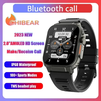 2023 Noi AMOLED de apelare Bluetooth Ceas Inteligent Bărbați 600Mah Baterie de Mare 100+ Sport tracker de Fitness IP68 rezistent la apa Smartwatch Om