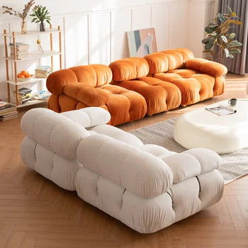 Personalizate italiană replica singură persoană pătrat canapea, lână module, Nordic light lux de familie mici de miel catifea pâine canapea