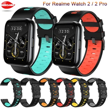 Curea 22MM Curea Pentru Realme Watch 2 / 2 Pro SmartWatch Silicon Wriststrap Pentru Realme Uit S /Pro Bratara Curea Accesorii