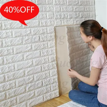 70*77cm Caramida Autocolante de perete 3D DIY Spuma PE Tapet Panouri Cameră Decal Piatra Decor în Relief Auto Adhensive 3D Zid de Cărămidă