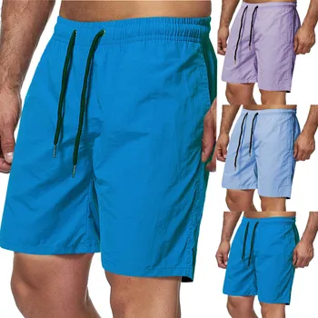 Noi Pantaloni Scurți Casual Barbati De Formare De Fitness Pantaloni Scurti Strada Culoare Solidă Pantaloni De Trening Respirabil Cu Uscare Rapidă De Vară Pantaloni Scurți De Plajă