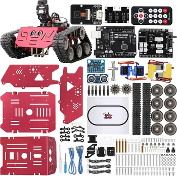 ELEGOO Cuceritorul Robot Tank cu UNO R3, IR de la Distanță etc. Inteligent și Educaționale Mașină de Jucărie Robotic Kit Compatibil cu Arduino