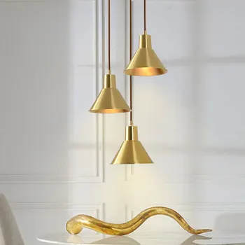 Minimalist lampa Industriala cu LED aur lampa Vintage Lampă de Agățat Nordic Lămpi de Design, Decor Acasă stil loft