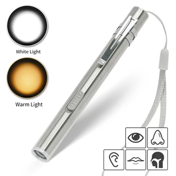 Portabil Profesional Medical USB Reîncărcabilă Lanterna LED-uri de economisire a Energiei Mini Lanterna Stilou Lumina de Dentist Camping Drumetii