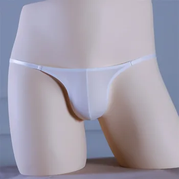 Barbati Sexy Matasoasa Pantaloni Scurți Lenjerie Vedea Prin Ultra Subțire-O Singură Bucată Fără Sudură Talie Joasa Boxeri