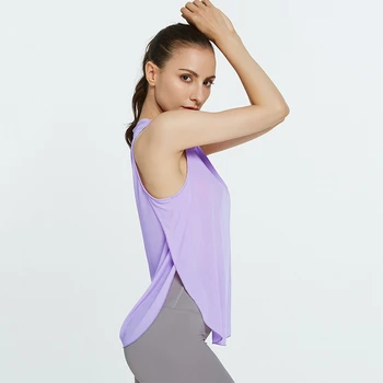 Vară Fără Mâneci Tricouri Femei Subțire Liber Sport Vesta Tiv Curbat Yoga Tricou Iute Uscat Sală De Fitness Topuri Rezervor De Funcționare Bluza Feminin