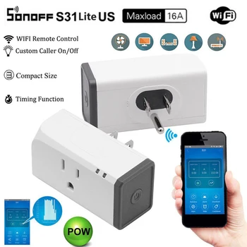 Sonoff S31 Ne 15a Mini Wifi, Wifi Inteligent Priza de Acasă, Consum de Energie Măsura Monitoriza Utilizarea App de la Distanță Ifttt Control Cu Alexa
