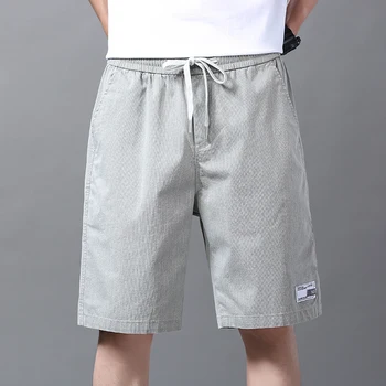 2023 Noi de Vara Slim Fit Barbati Casual pantaloni Scurți cu Talie Elastic Piciorul Drept Umflat Confortabil de Moda pantaloni Scurți de Plajă Bărbați