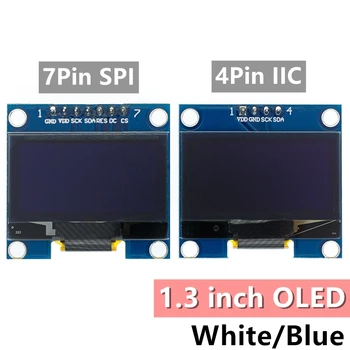 RoHS 1.3 inch OLED modul alb/albastru SPI/IIC I2C Comunica culoare 128X64 1.3 inch OLED LCD Display LED Modulul 1.3