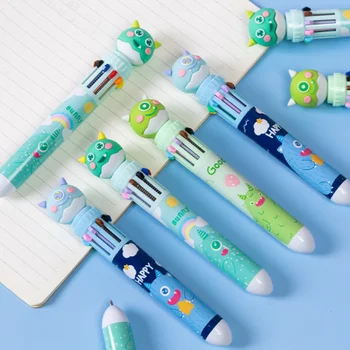 10color Pix de Desene animate Drăguț Bifă Rechizite Ulei de Culoare Stilou Elev Premiul Multi-color Mână Cont Pen Papetărie