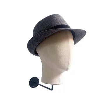 1 Bucată Capac Tesatura Agățat De Perete Model Cap De Manechin Pentru Peruci Și Pălărie De Afișare