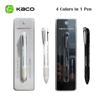 Original KACO Pixuri Multifuncționale 4-În-1 Negru Albastru Rosu Verde Refill Gel Pix Creion Mecanic Japonez Cerneala 0.5 mm Refill