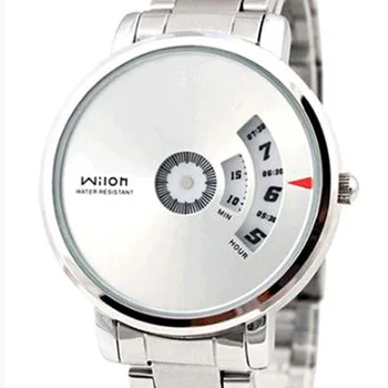 Moda de Brand de Top WristWrist Complet din Oțel Inoxidabil placă Turnantă Dial Cuarț Ceasuri Sport amețit mens ceasuri relogio masculino