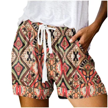 Bermuda pantaloni Scurti pentru Femei pantaloni Scurți de Sport de Vară Florale de Imprimare de Mare Talie pantaloni Scurți de Moda pentru Femei, Plus Dimensiune Casual de Bază Pantaloni scurti