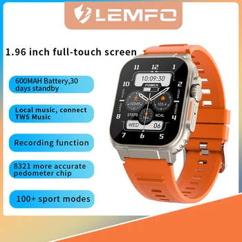 LEMFO Noul Smartwatch Seria Ultra 8 Ceas Inteligent 2023 600mAh Baterie Mare BT 5.0 1.96 Inch Ecran mare Smartwatches Pentru Barbati Femei