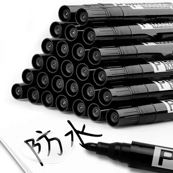 3pcs/Set Vopsea Permanenta Marker 1,5 mm Gras Impermeabil Creion Negru pentru Anvelope Markeri Uscare Rapidă Semnătura carioci