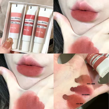 3 Culori Rujul Velvet Matte Set Ruj Lichid Rezistent La Apa Luciu De Buze Nude De Lungă Durată Sexy Femei Lip Tint Noroi Trusă De Cosmetice