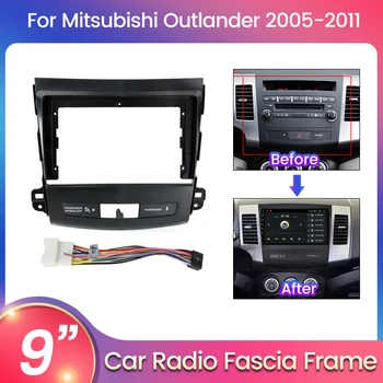 Masina de Adaptare 2DIN Radio Casetofon DVD Cadru Fascia Bord, Kituri de Instalare Pentru Mitsubishi Outlander 2005-2011
