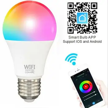 Wifi inteligent Bec 9W RGBCW Reglaj rețea Bluetooth Voice control cu rază Lungă de modul Scenă de comutare ritm de Muzică Lampa