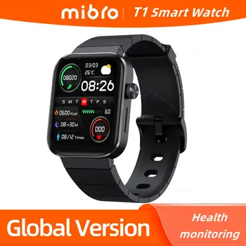 Mibro T1 Smartwatch Global Versiune Bluetooth Asteptare 1.6 Inch AMOLED Ecran HD de Sport Monitor 2ATM Impermeabil Ceas Inteligent